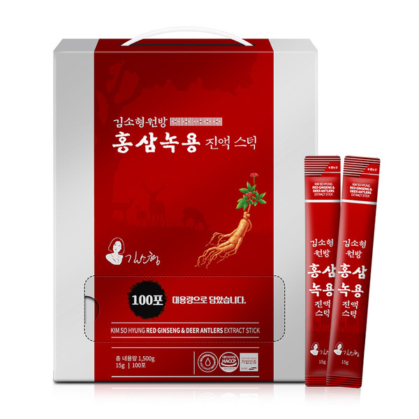김소형 원방 홍삼녹용진액스틱 100포 (15g x 100포)