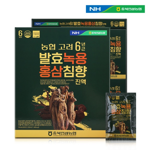 충북인삼농협 발효녹용홍삼침향진액 (70ml x 30포)